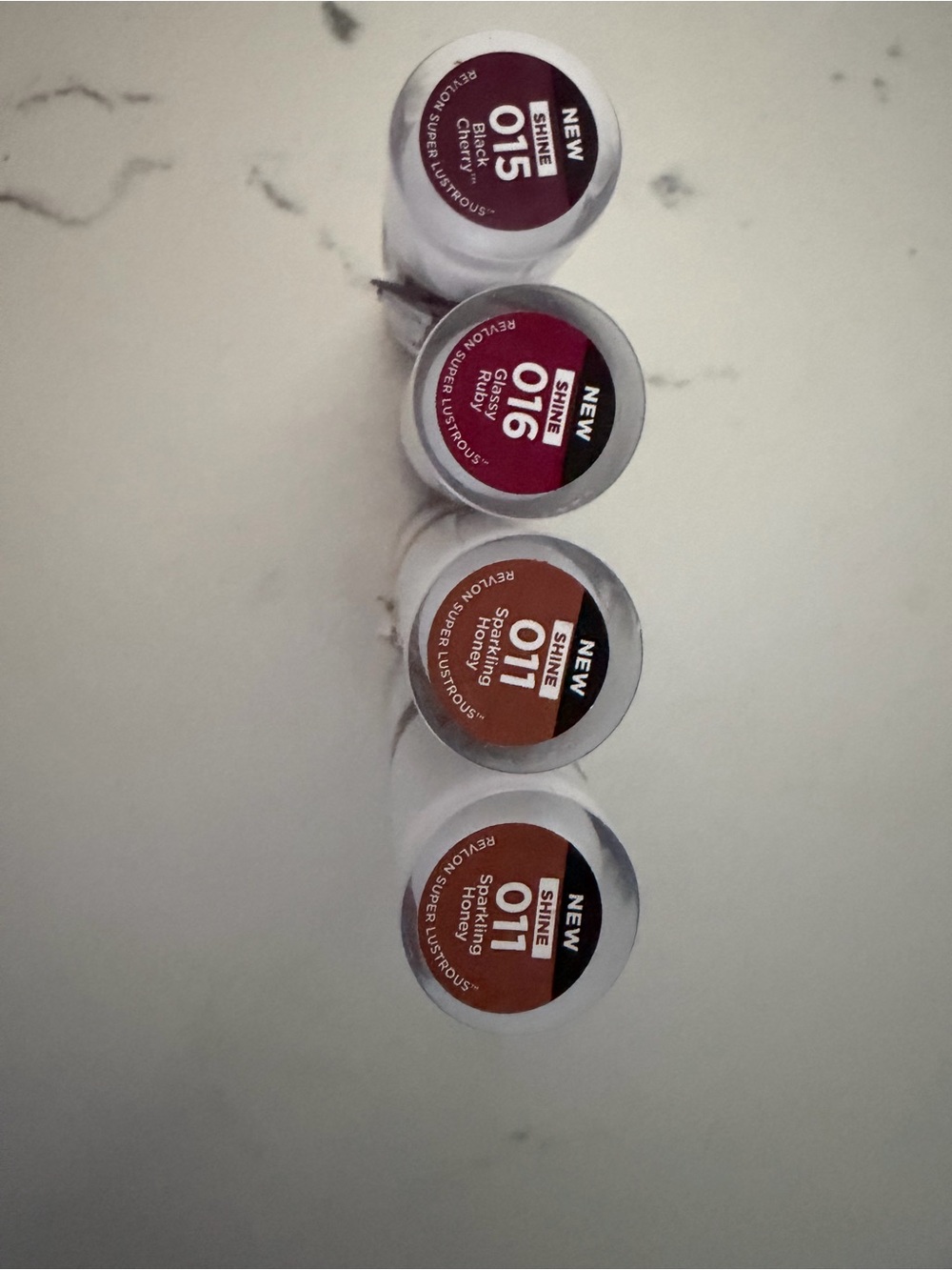 Revlon Super lustrous fall Sparkling honey Glassy Ruby Black cherry 4 lot